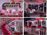 LED White Christmas Lights Outdoor, String Lights Plug in Extendable, 8 Modes Christmas Tree V1107-124-99190-RED-100M800