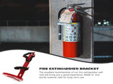 Heavy Duty Fire Extinguisher Mount for Vehicles Red Secure Fixation Space Saving V1366-AZ2-W-21491