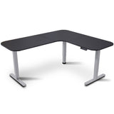 FORTIA Corner Standing Desk, 160x140cm, 72-118cm Sit to Stand Up Electric Height Adjustable, Black V219-ADKCORFOR1BKSA
