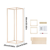 2PCS 31.5inch/80cm High Wedding Flower Stand, Metal Vase Column Geometric Centerpiece Stands, Gold V952-HLHJLFTJXKWCGALT3V0