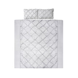 Giselle Bedding Quilt Cover Set Diamond Pinch Grey King QCS-DIAM-GY-K