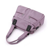 Black Stylish Nylon Large Capacity Tote Bag for Work and Commute Multi-Pocket Shoulder Bag V888-ELOSUNG13504