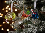 Christabelle 3 Glass Cocktail Christmas Ornaments Assorted Novelty 13cm Xmas Tree Decorations H 112_SHD2001