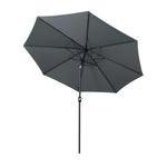 Instahut 3m Outdoor Umbrella Beach Pole Garden Patio Tilt Charcoal UMB-POLE-3-TIL-CO