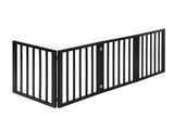 PaWz 4 Panels Wooden Pet Gate Dog Fence Black 600x 3MM PT1060-4-BK