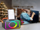 Mini Karaoke Machine Portable Bluetooth Speaker with 2 Wireless Mic V1263-JX-6961