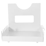 Kitchen Countertop Organizer Stainless Steel Pot Lid Rack White Spoon Rest V1369-AZ3-W-18173