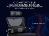 FORTIA Ergonomic Office Desk Chair, Lumbar Support, Mesh Fabric, Adjustable Headrest, Retractable V219-OFFOCRFOE2HKA