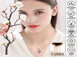 A Hundred Languages Heart-Shaped Projection Necklace Set, rose gold-plated with zirconia inlay, V1232-XXMGXLPG001