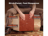 Cajon Box Drum, with Internal Guitar Strings, Lightweight Wooden Percussion Box, Portable V952-MXGCGKJTXWBXZSUG4001V0