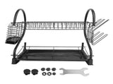 Dish Drying Rack 2 Tier Iron Space Saving Large Capacity Dish Dryer Storage Rack Organizer for V1294-YM0901-3118240239611