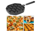 12-Cavity Aluminum Takoyaki Pan, Octopus Balls Egg Puffs Baking Pan, Home Cooking Tool V1263-JX-2977