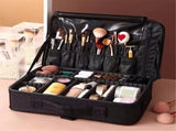 **Large Waterproof Makeup Organizer Adjustable Dividers, Detachable Brush Holder, Multi-Compartment V1102-HZSNB001