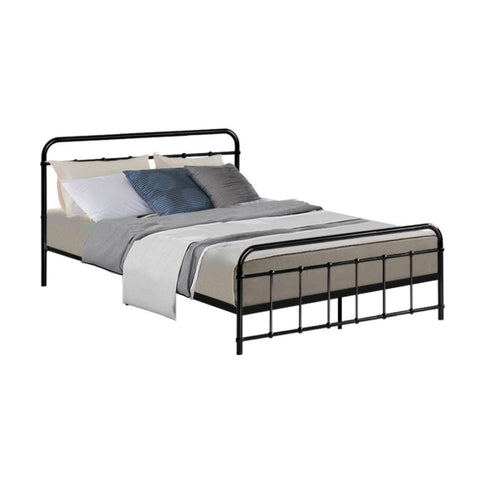 Artiss Bed Frame Metal Frames LEO - Double MBED-C-LEO-D-BK