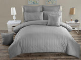 Seersucker Queen Size Grey Duvet Quilt Cover Set V493-PAQ-06