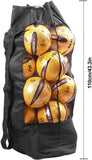 Soccer Net Bag for 10-15 Balls - Large Waterproof, Sturdy Tennis Shoulder Pad, V1188-ZXY-131-536