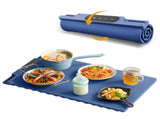 Blue 65x38CM Roll-Up Food Warming Silicone Mat with Precise Temprature Control & 240W High Power V888-ELOSUNG45590