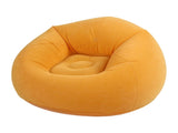 Inflatable Chair Single Sofa PVC Flocking Blow Up Lounge Couch for Living Room Bedroom Office V1294-YM0901-3116250014712