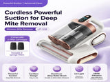 Grey and Purple Wireless UV Mattress Vacuum and Handheld Mite Removal Vacuum - Portable Bed V888-ELOSUNG52224