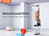 Drywall Stilts, 24''-40'' Adjustable Aluminum Tool Stilts with Protective Knee Pads, Durable and V952-SGBGQYCYS2440EE60V0