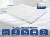 Double Bamboo Memory Foam Mattress Topper 7-Zone 8cm V178-66888