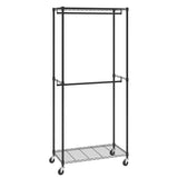 VEVOR Heavy Duty Clothes Rack, Double Hanging Rods Clothing Garment Rack with Bottom and Top Storage V952-JYKCYJ2838122UE86V0