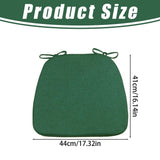 D-Shaped Chair Cushions, 2" Thick Dining Chair Pads with Ties and Removable, Machine-Washable Cover, V1192-AZ-W-33280