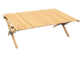 2 Chairs & 1 Table Set Bamboo Camping Folding Portable Outdoor Picnic Travel BBQ V563-MD-020MN_019M-NW_SET2