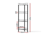 Artiss 4 Tier Floor Standing Corner Shower Caddy Bathroom Organizer Black BSR-B-4T-110H-BK
