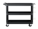 Giantz 3-Tier Tool Cart Storage Trolley Workshop Garage Pegboard Hooks Black TB-CART-3T-N-BK