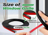 5 Rolls Total Window Grille Inserts Grid Kit Self Adhesive Peel and Stick Trim Simulated DIY Window V1370-AZ4-08075