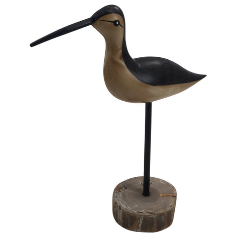 Bird with Black Plumage Wood base Ornament 30x35cm V637-59505BRD