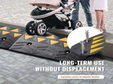 Rubber Curb Ramp 2 Pack, 12.7 cm Rise Height Heavy-Duty 15 tons Load Capacity Threshold Ramps, V952-SJDLYPDGB2190CQUPV0