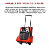 Dog Pet Safety Transport Carrier Backpack Trolley V63-793955