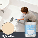 Tub & Tile Paint Waterproof, Non-Slip, Eco-Friendly for Ceramic Surfaces Ideal for Bathrooms, V1107-116-26637-LIG-500G