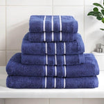 6 Pack Bath Towels Set Cotton Towel Navy TOWEL-6-ALL-BL