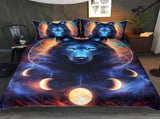 3pcs/set 3D Print Dream Catcher Moon Pattern Duvet Cover Pillow Cases Bedding Set V1294-YM0901-JY29113-01