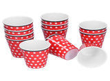 12pcs/Set Melamine Cup Imitation Porcelain Beverage Mug for Restaurant Student School Red V1294-YM0901-3118210147711