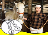 2 Sets Horse Tie Ring, Horse Tack and Supplies Horse Training Equipment Safe Horse Accessories with V1192-AZ-W-2824