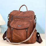 Women'S Travel Backpack Stylish Backpack Leather Backpack Tassel Backpack Chain - Pink - Size 01 V1403-127-85183-PNK-01