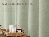 Linen Shower Curtain, Water Repellent Bathroom Curtain, Scandinavian Style, Thick Quality, Grey, V1237-ZY-924-048