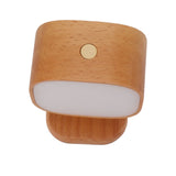 Wooden Magnetic Wall Lamp Portable Bedside Square Night Light Dimmable Wall Mounted Night Light Ash V1294-YM0901-3119230158612