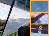 Clear PVC Tarp Heavy Duty With Reinforced Grommets And Double Stitched Seams For Patio Cover V1237-ZY-807-098