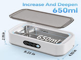 49khz 650ML Capacity Ultrasonic Jewelry Cleaner, 3 Cleaning Modes Ultrasonic Cleaner V1107-109-35428-WHT