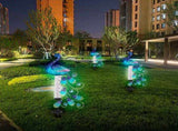 Rain Gauge, Solar Powered Large Rain Gauges, Outdoor Peacock Rain Gauge, Decorative for V1370-AZ4-18808