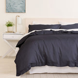 Royal Comfort - Balmain 1000TC Bamboo cotton Quilt Cover Sets - Charcoal ABM-10002057