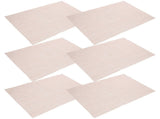Set of 6 Plastic Dining Table Placemats for Indoor Use, Dinner Mats and Table Decoration Accessories V1370-AZ4-09980