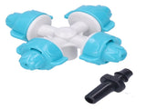 50Set 4 Outlet Water Nozzle Kit Atomizing Sprinkler Garden Irrigation Accessory Lake Blue V1294-YM0901-3111210103711
