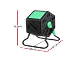 Gardeon Compost Bin 65L Composter Tumbler Rotating Outdoor With Sliding Door CBIN-SING-GNBK