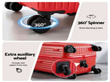 Wanderlite 28" Trunk Luggage Suitcase Travel 5 Wheels Type-C Port TSA Red LUG-ABS-TRUK-28-RD